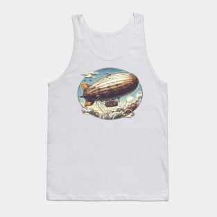 Steampunk Flying Airship Tank Top